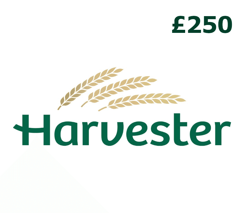 Harvester GBP 250 Gift Card UK