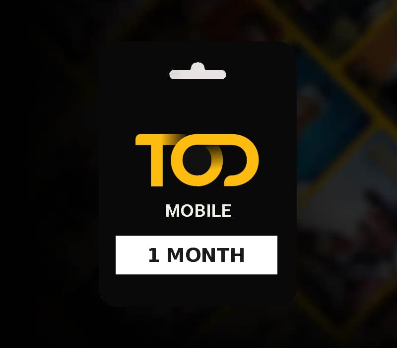 TOD TV Mobile 1 Month Subscription Key AE