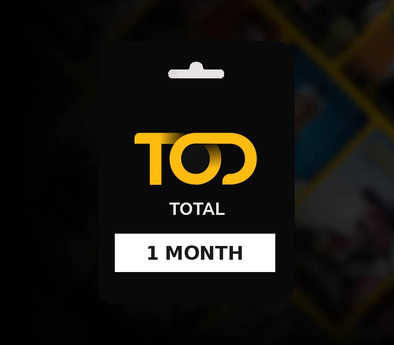 TOD TV Total 1 Month Subscription Key AE