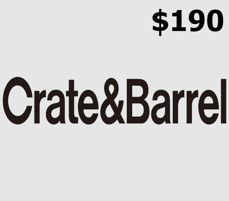 Crate and Barrel USD 190 Gift Card US