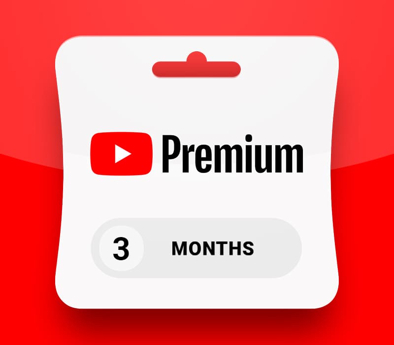 YouTube Premium 3 Months Trial AU/AR/BE/BR/CA/DK/FR/DE/HK/IN/ID/IT/MX/NL/PL/ZA/ES/SE/CH/TR/AE/UK/US Subscription Key (ONLY FOR NEW ACCOUNTS)
