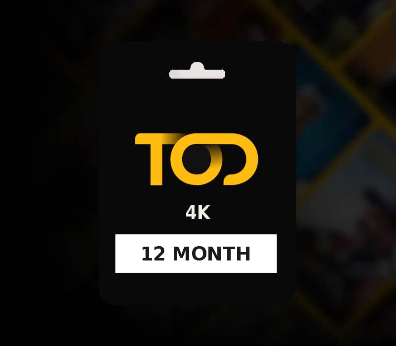 TOD TV 4K 12 Month Subscription Key AE