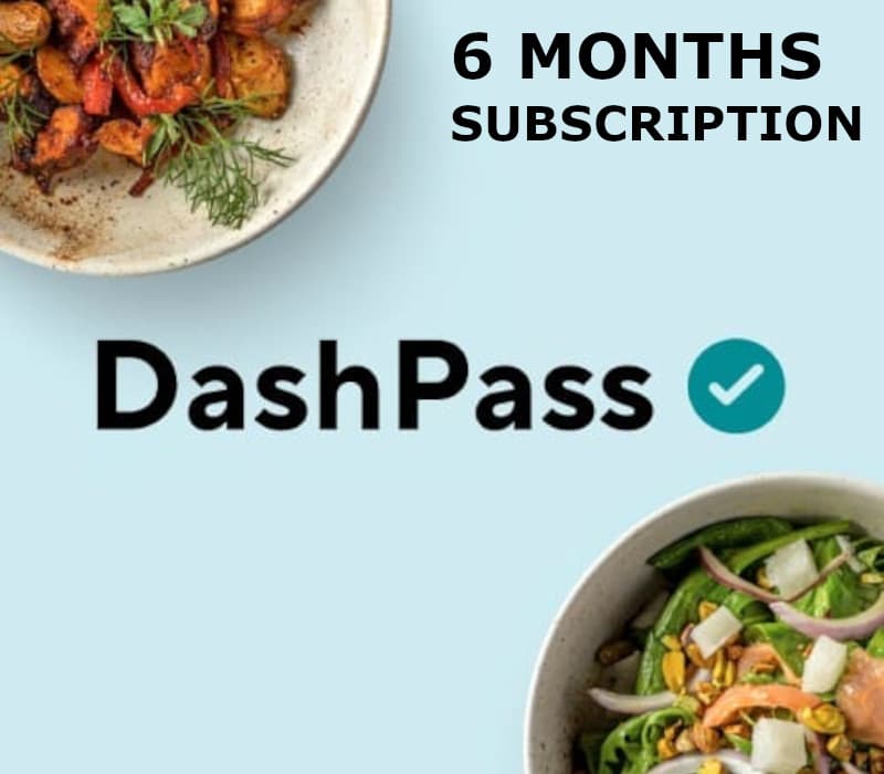 DoorDash DashPass 6 Months Subscription Card US