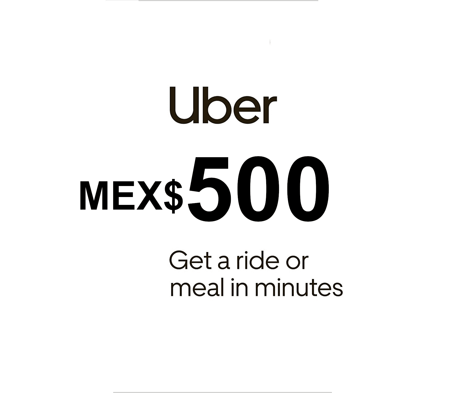 Uber MEX$500 Gift Card