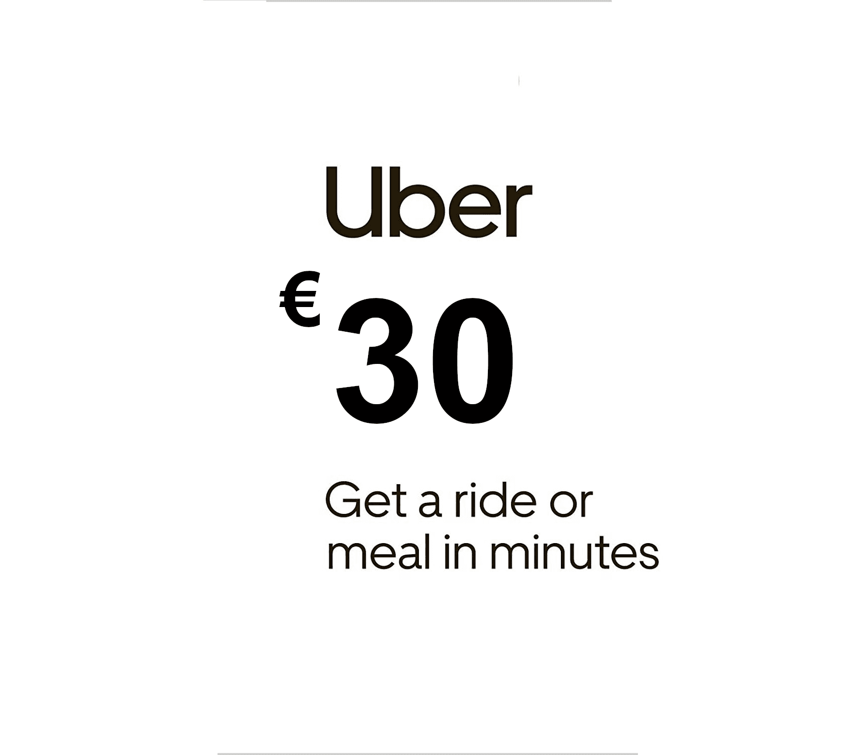 Uber €30 IT Gift Card