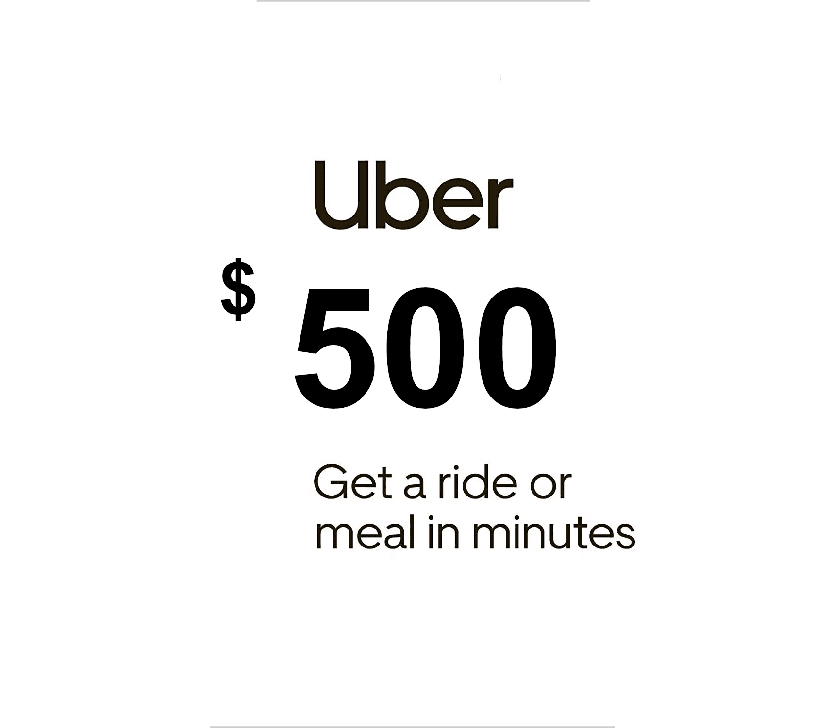Uber USD 500 Gift Card US