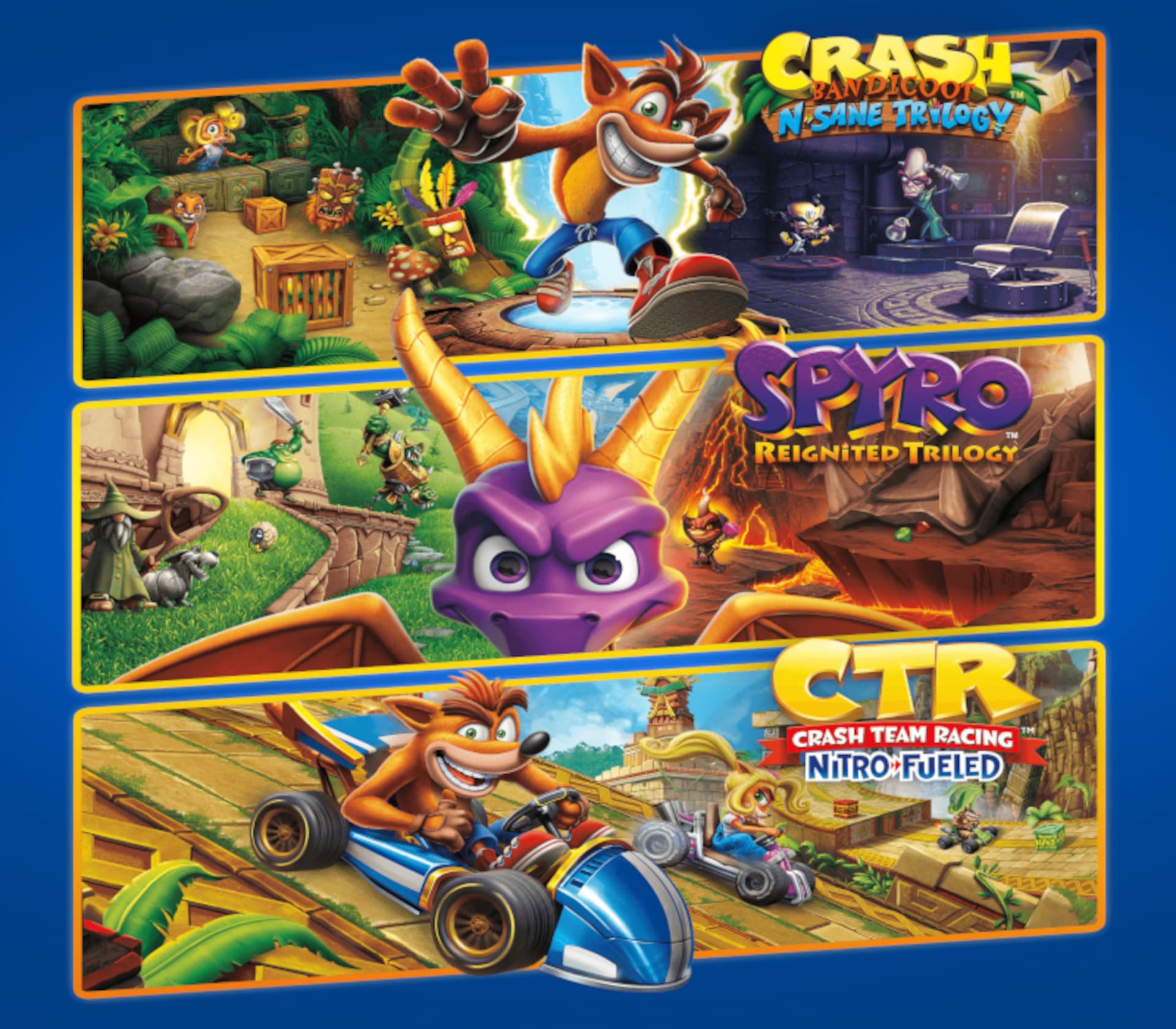 Crash + Spyro Triple Play Bundle EU Xbox One / Xbox Series X|S CD Key
