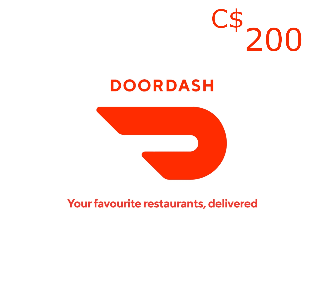 DoorDash C$200 Gift Card CA