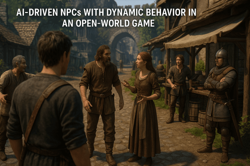 Non-player characters in a video game with AI-driven behavior