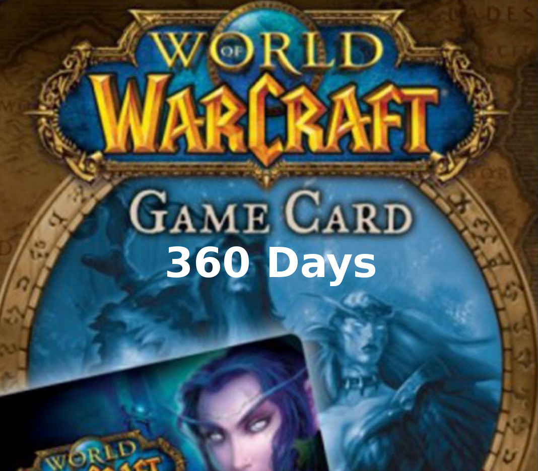 World of Warcraft 360 DAYS Pre-Paid Time Card CN