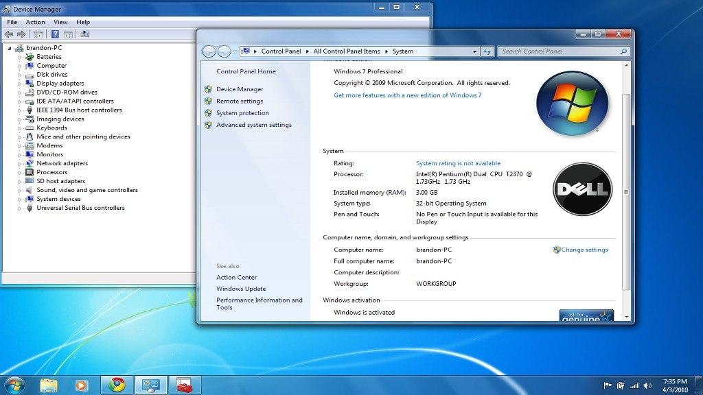 Windows 7 Professional OEM Key SP1 screenshot 3