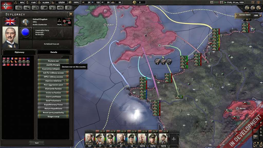 Hearts of Iron IV: Cadet Edition EU PC Steam CD Key screenshot 2
