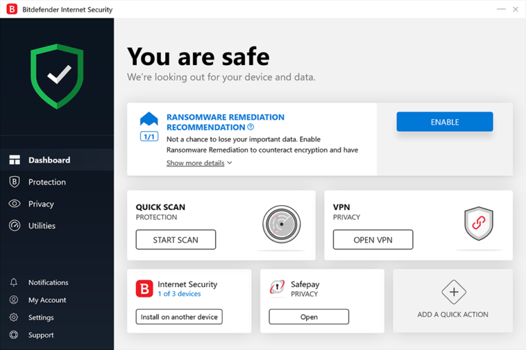 Bitdefender Total Security 2024 AE Key (1 Year / 5 Devices) screenshot 1