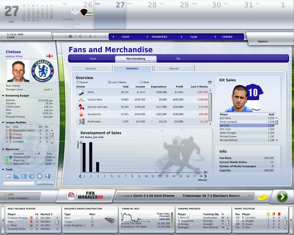 FIFA Manager 09 EA App CD Key screenshot 3