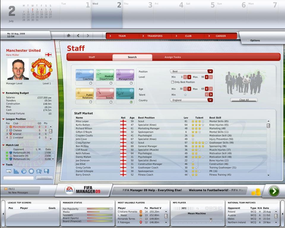 FIFA Manager 09 EA App CD Key screenshot 4