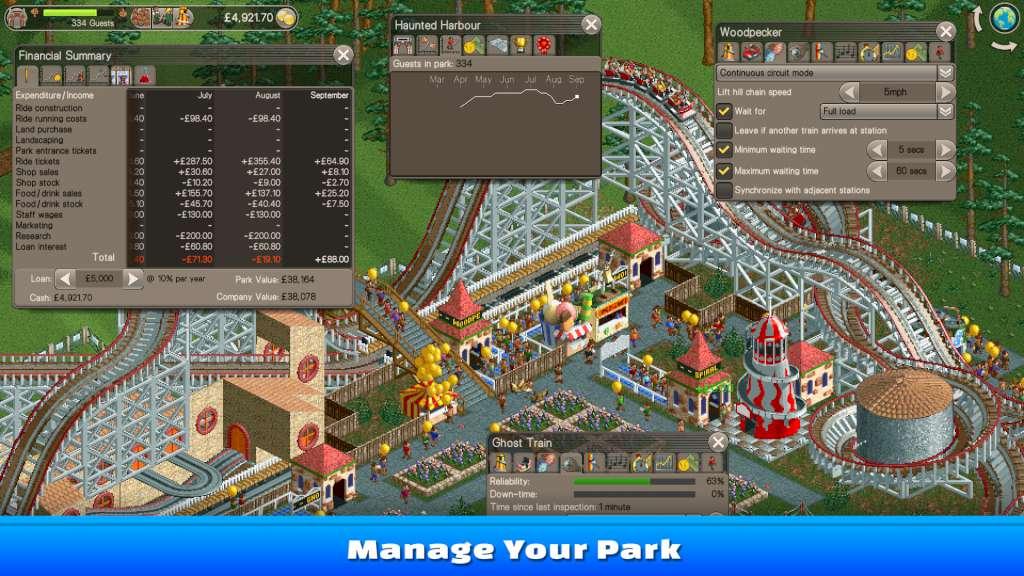 RollerCoaster Tycoon Classic GOG PC CD Key screenshot 1