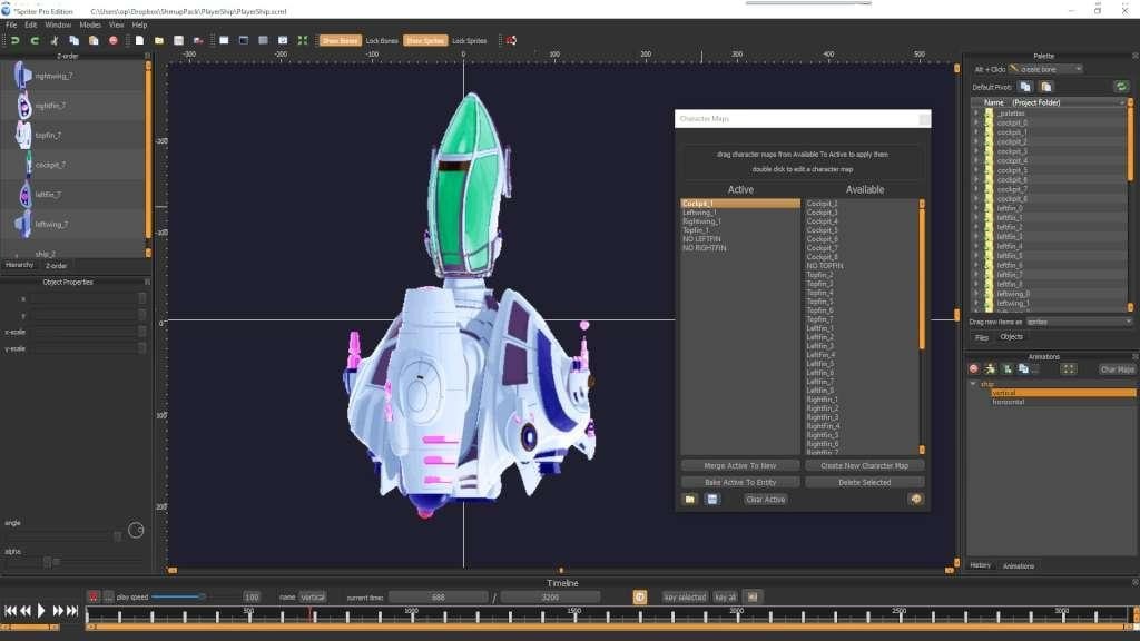 Spriter: Radius-Wing SHMUP Animated Art Pack Steam CD Key screenshot 4