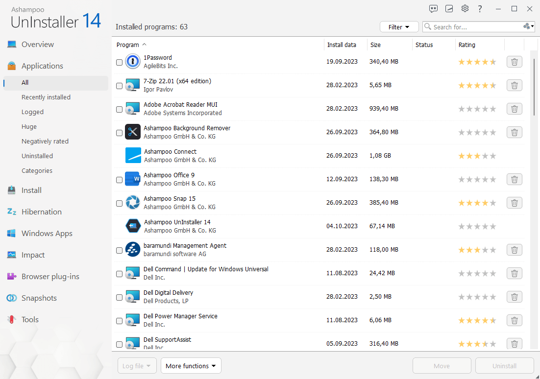 Ashampoo UnInstaller 14 Activation Key (3 PCs) screenshot 3
