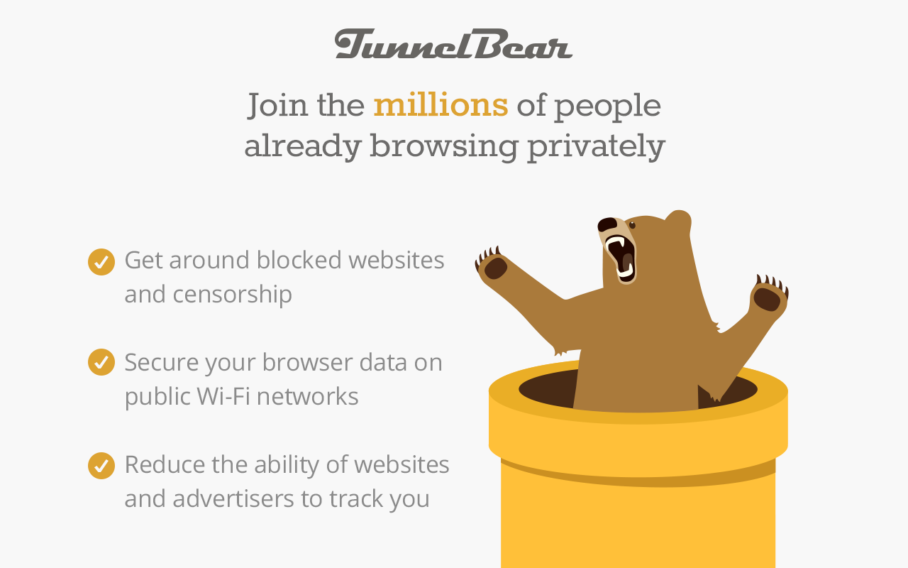 TunnelBear VPN Key (1 Year / Unlimited Devices) screenshot 1