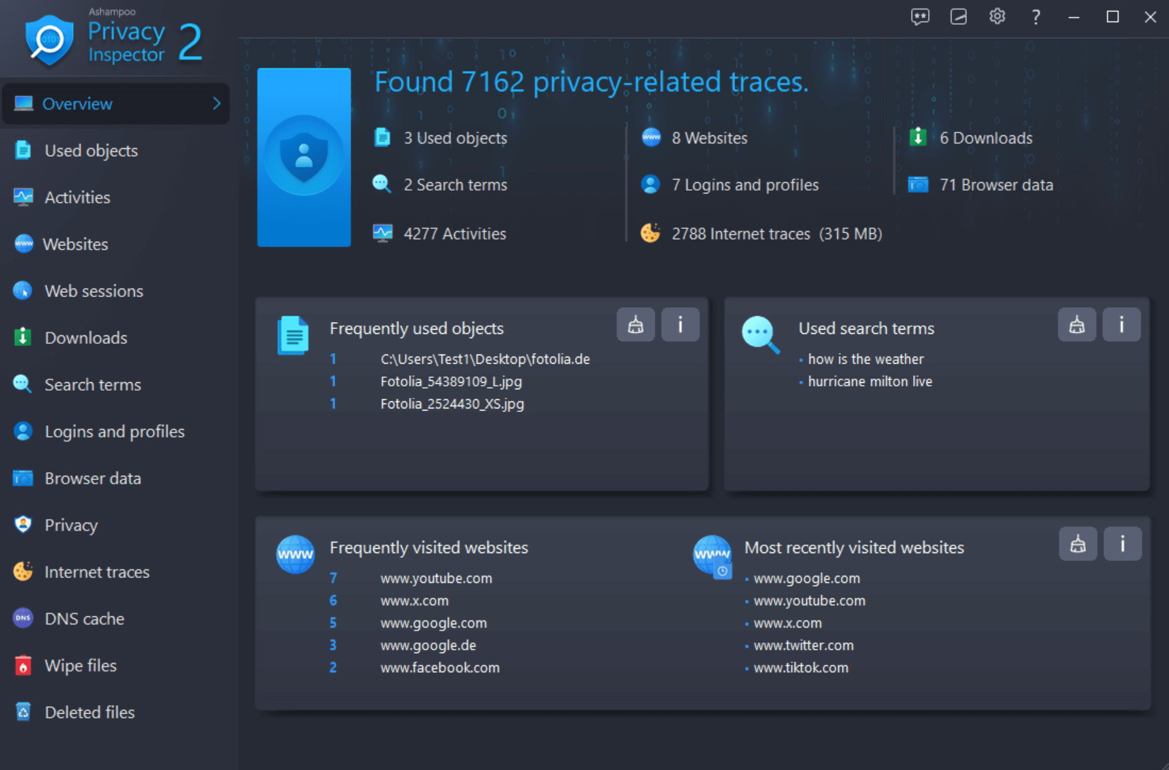 Ashampoo Privacy Inspector 2 Activation Key screenshot 1