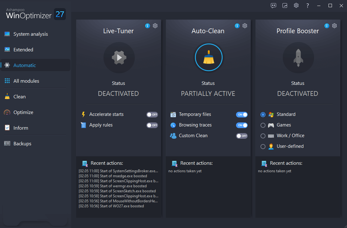 Ashampoo WinOptimizer 27 Key (3 PCs) screenshot 2