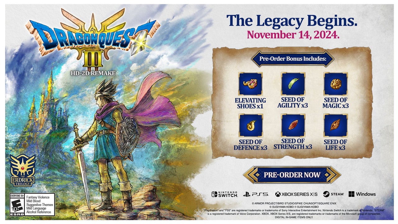 DRAGON QUEST III HD-2D Remake - Pre-order Bonus DLC EU Nintendo Switch CD Key screenshot 1