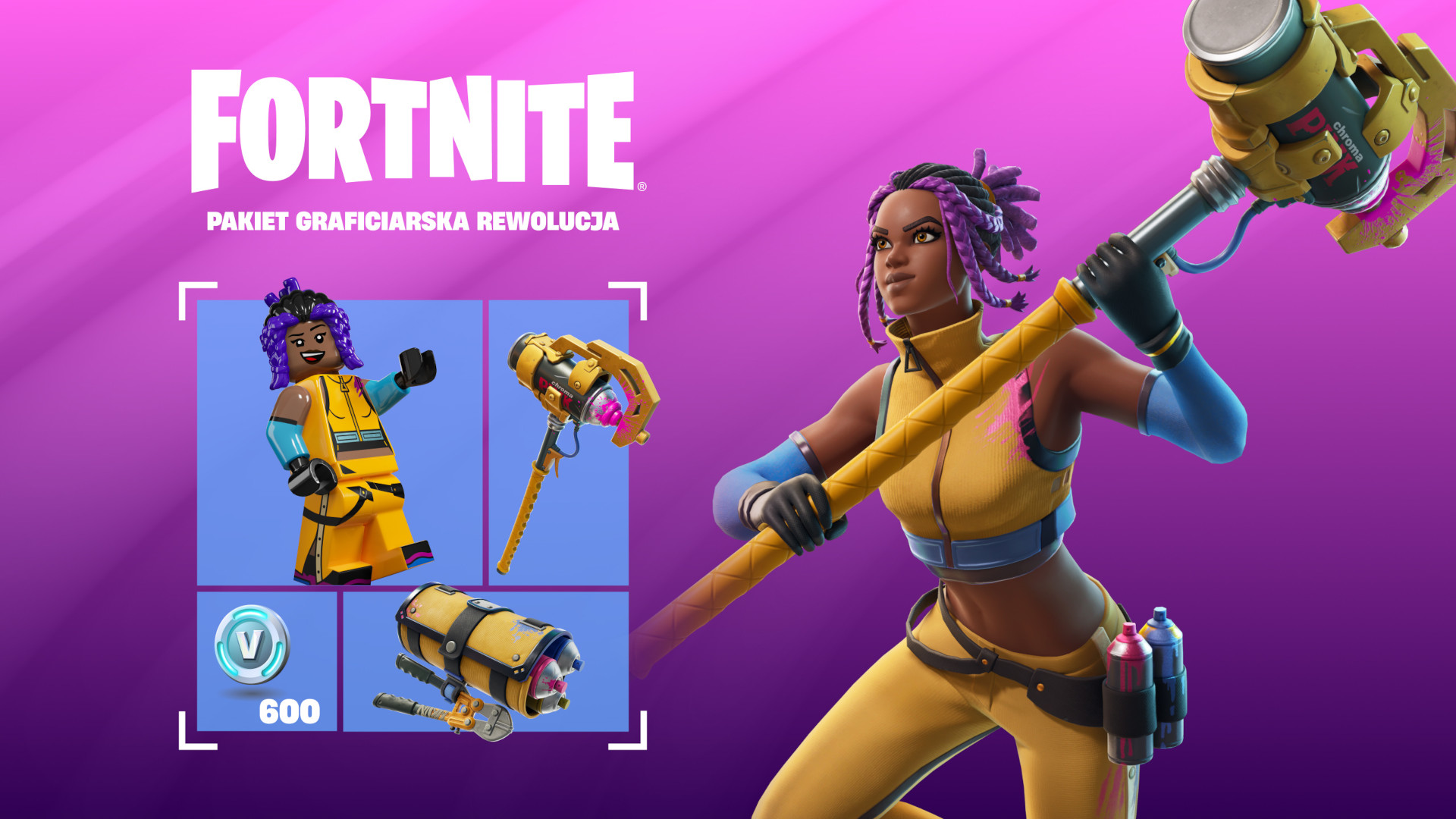 Fortnite - Graffiti Revolution Pack DLC US XBOX One / Xbox Series X|S CD Key screenshot 1