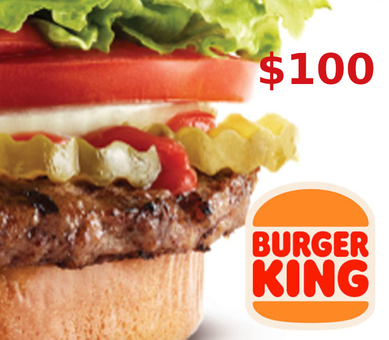 Burger King USD 100 Gift Card US
