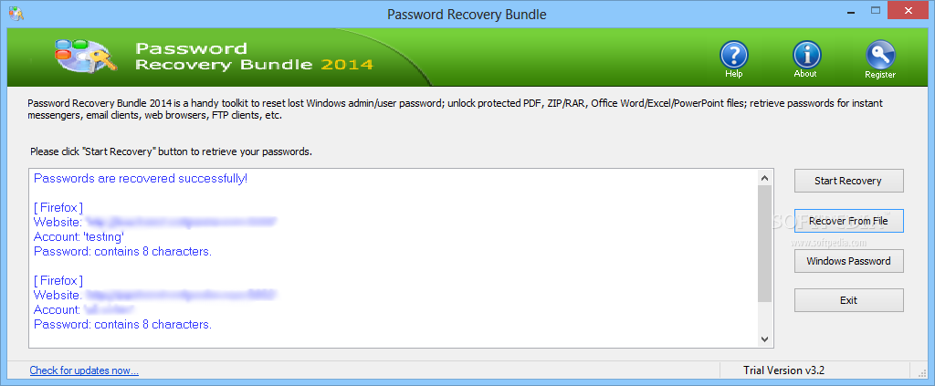 Password Recovery Bundle Enterprise Key screenshot 2