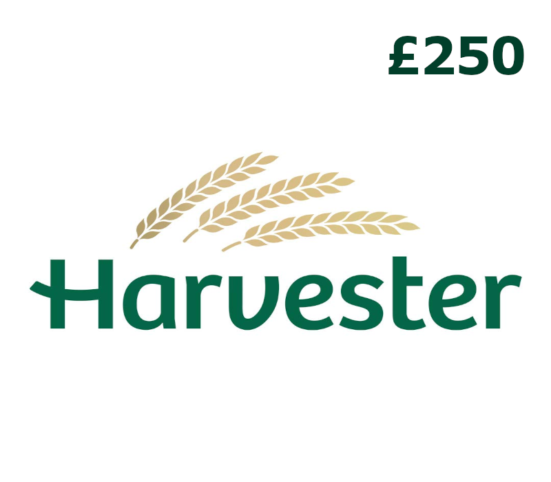 Harvester GBP 250 Gift Card UK