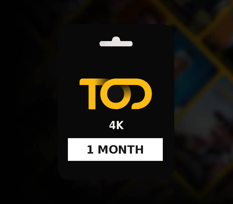 TOD TV 4K 1 Month Subscription Key AE