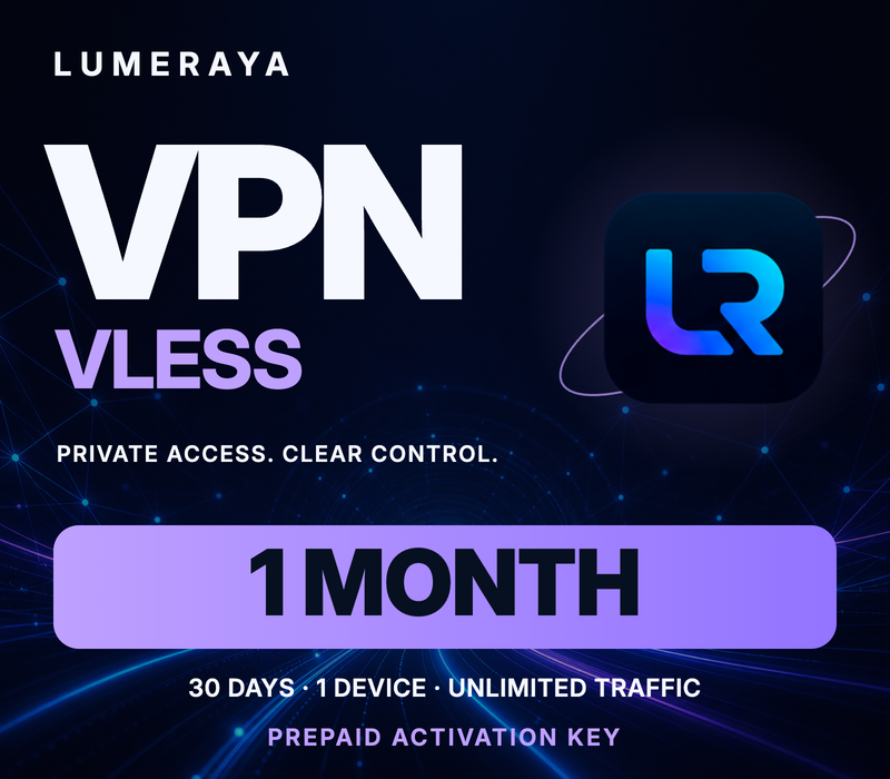 Lumeraya VPN - VLESS 6-month Activation Code