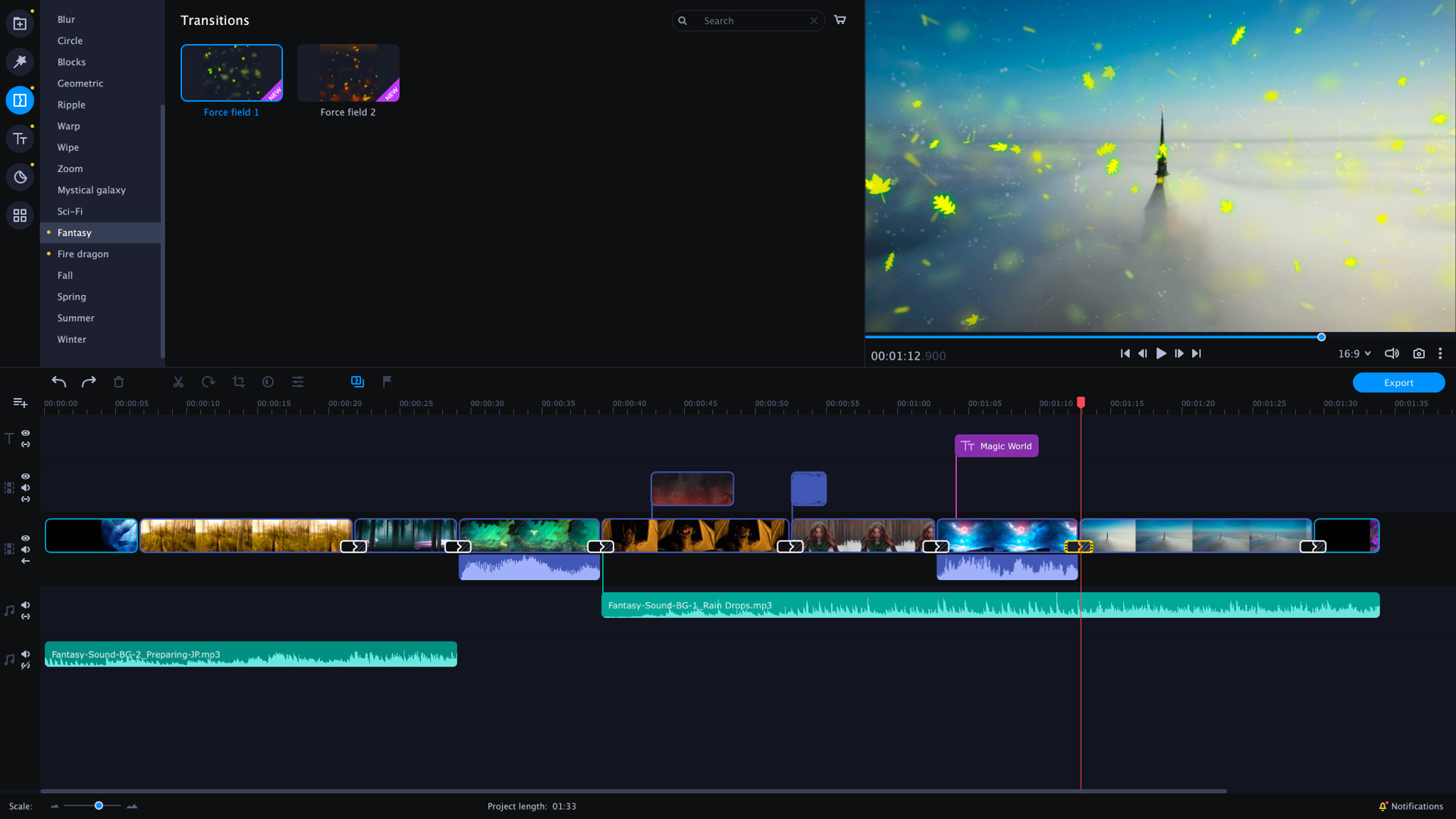 Movavi Video Editor Plus 2022 - Magic World Set DLC Steam CD Key screenshot 2