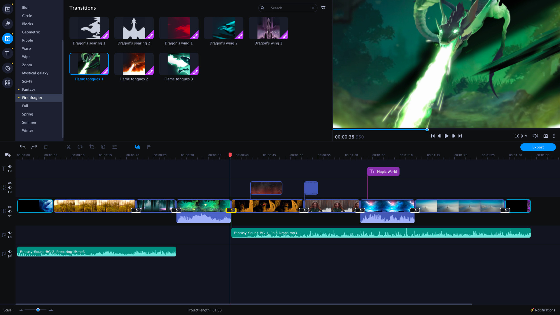 Movavi Video Editor Plus 2022 - Magic World Set DLC Steam CD Key screenshot 4