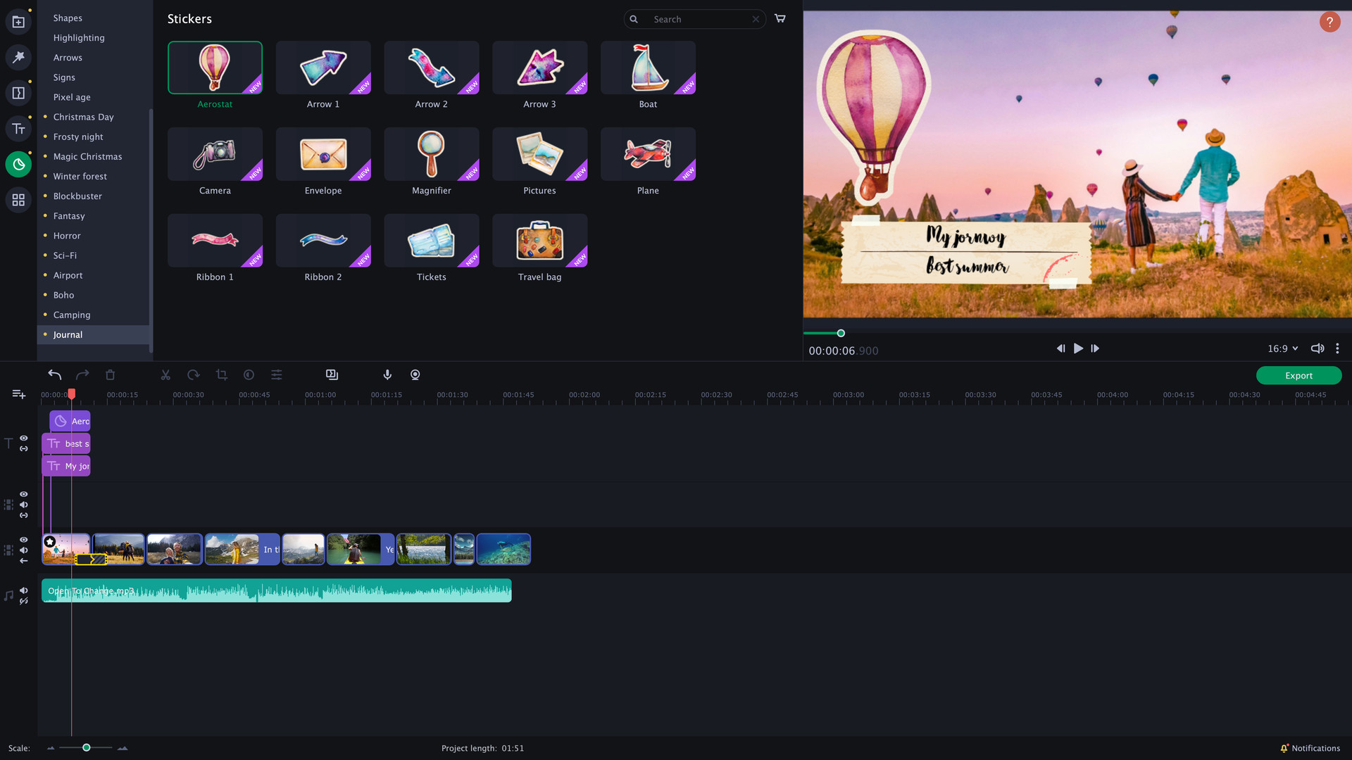 Movavi Slideshow Maker 8 - Travel Set Effects DLC Steam CD Key screenshot 4