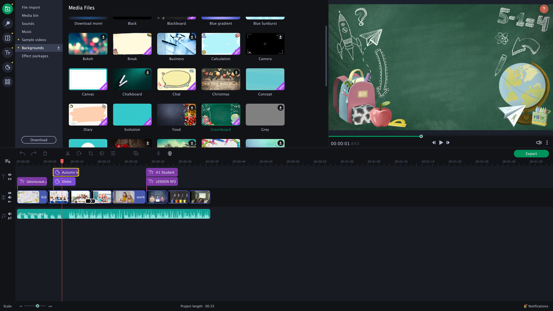 Movavi Slideshow Maker 8 - Education Set Effects DLC Steam CD Key screenshot 2