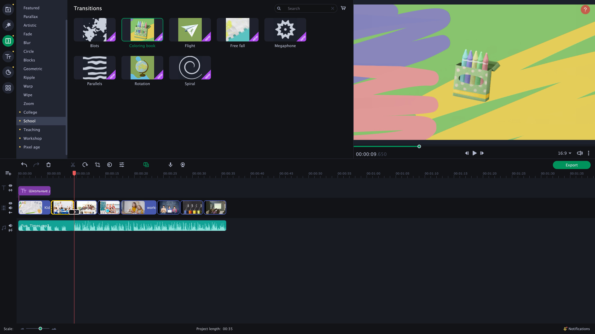 Movavi Slideshow Maker 8 - Education Set Effects DLC Steam CD Key screenshot 1