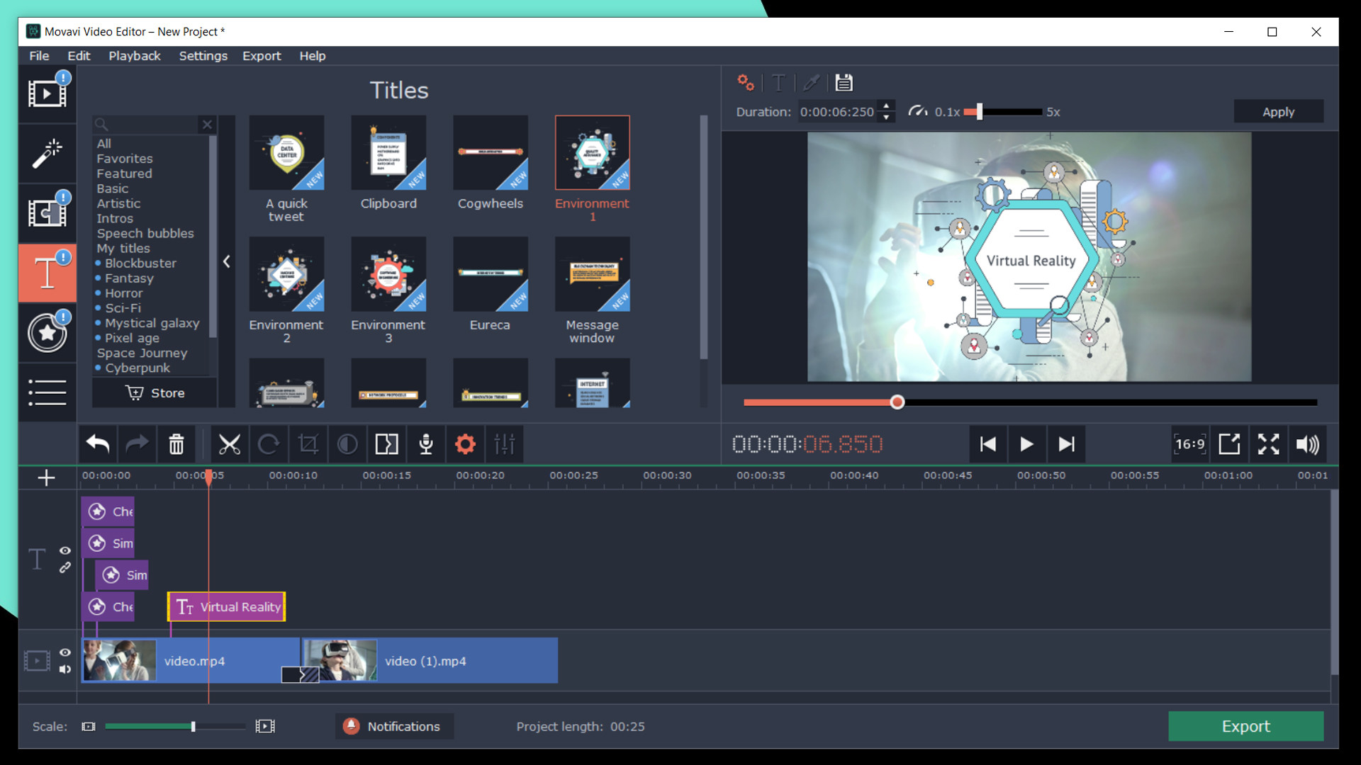 Movavi Video Editor Plus 2020 - Technology Set Effects DLC Steam CD Key screenshot 5