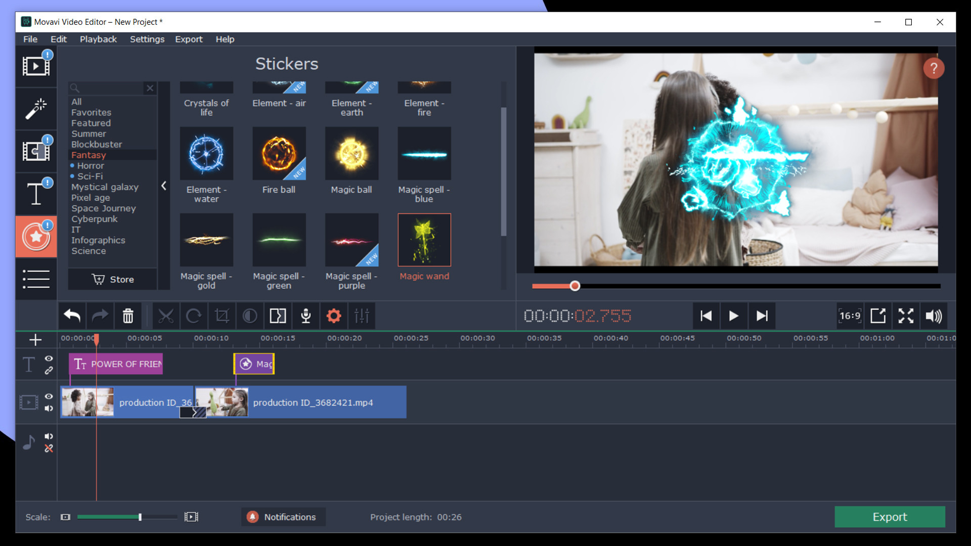 Movavi Video Editor Plus 2020 - Cinematic Set Effects DLC Steam CD Key screenshot 5