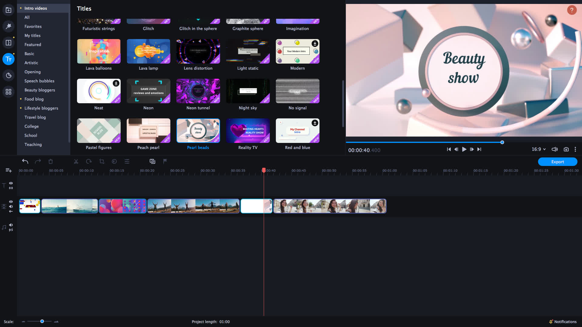 Movavi Video Editor Plus 2021 Effects - Trendy Intro Set Steam CD Key screenshot 4