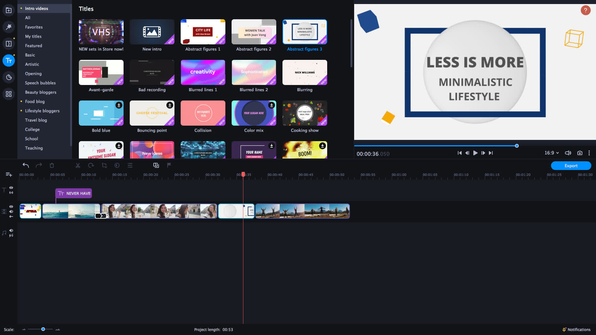 Movavi Video Editor Plus 2021 Effects - Trendy Intro Set Steam CD Key screenshot 5