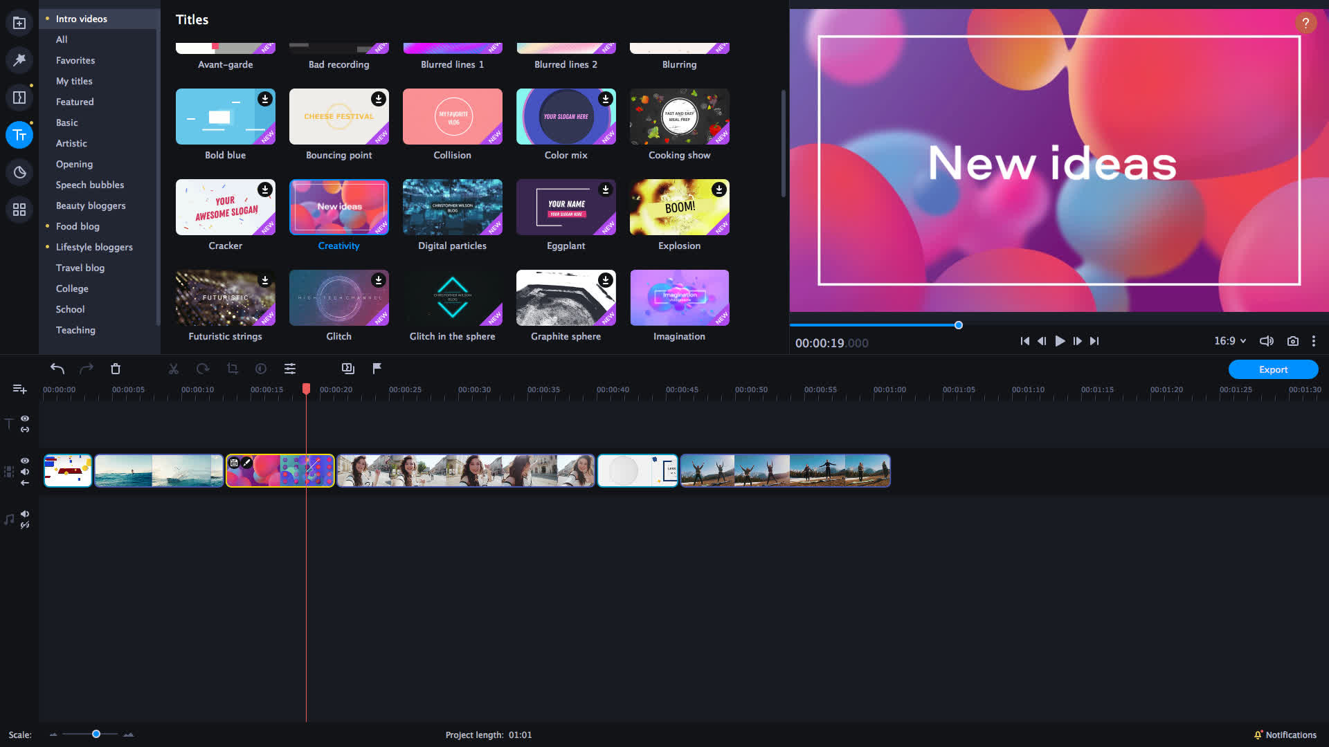 Movavi Video Editor Plus 2021 Effects - Trendy Intro Set Steam CD Key screenshot 3