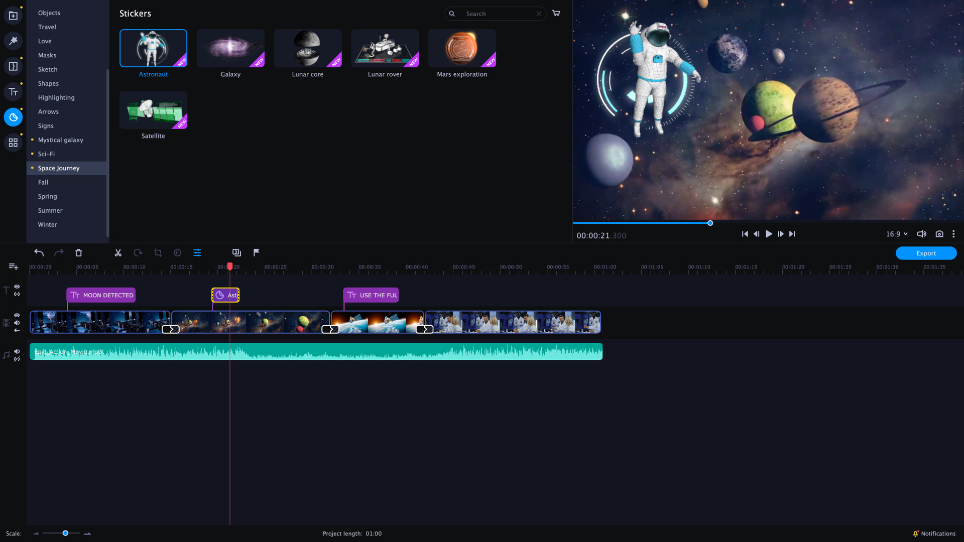 Movavi Video Editor Plus 2022 - Future is now Set DLC Steam CD Key screenshot 1