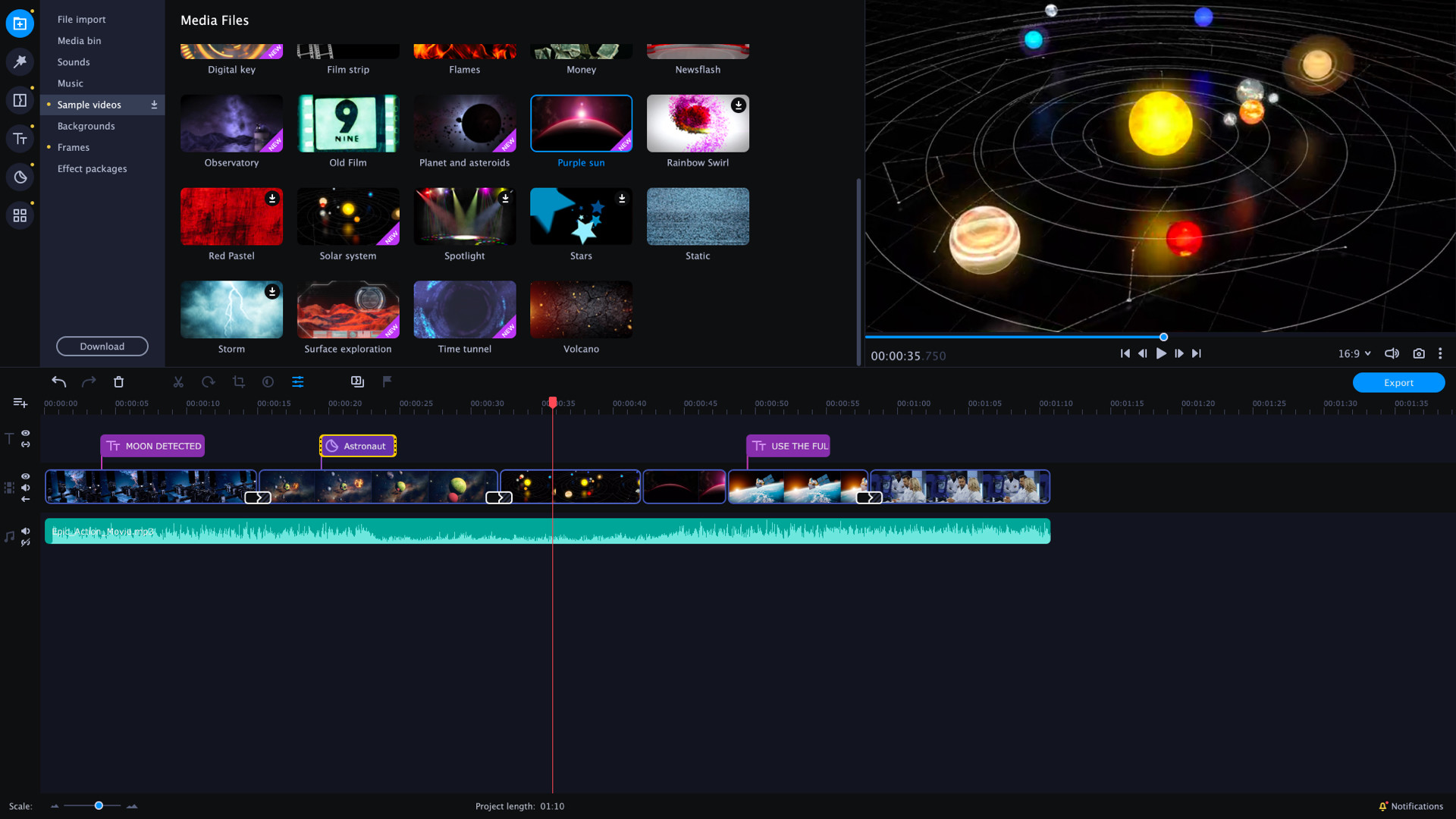 Movavi Video Editor Plus 2022 - Future is now Set DLC Steam CD Key screenshot 2