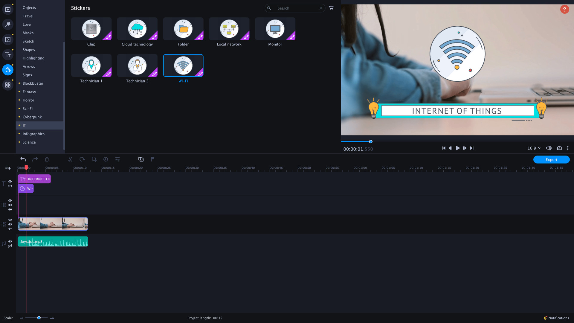 Movavi Video Editor Plus 2022 - Technology Set DLC Steam CD Key screenshot 3