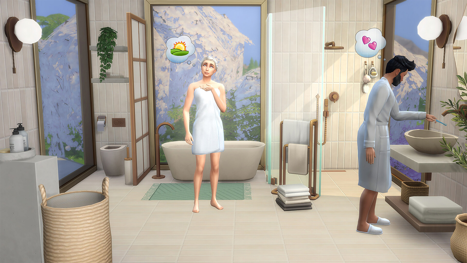 The Sims 4 - Sleek Bathroom Kit DLC EU PC EA App CD Key screenshot 3