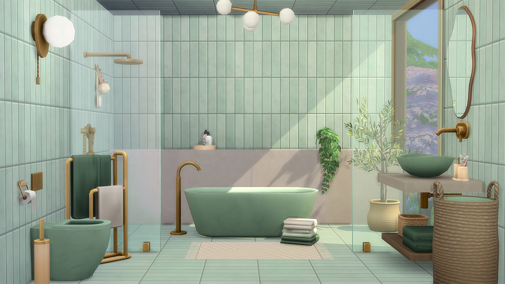 The Sims 4 - Sleek Bathroom Kit DLC EU PC EA App CD Key screenshot 1