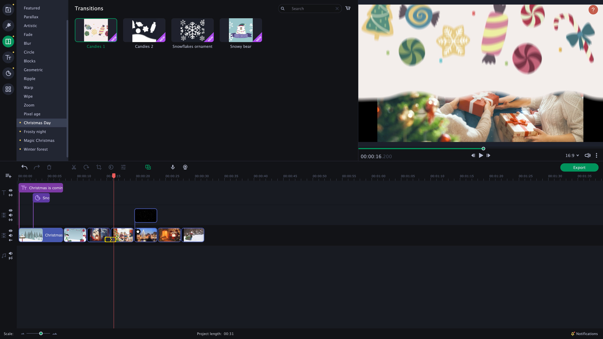 Movavi Slideshow Maker 8 Effects - Christmas Party Set DLC PC Steam CD Key screenshot 3