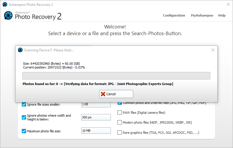 Ashampoo Photo Recovery 2 Activation Key screenshot 3