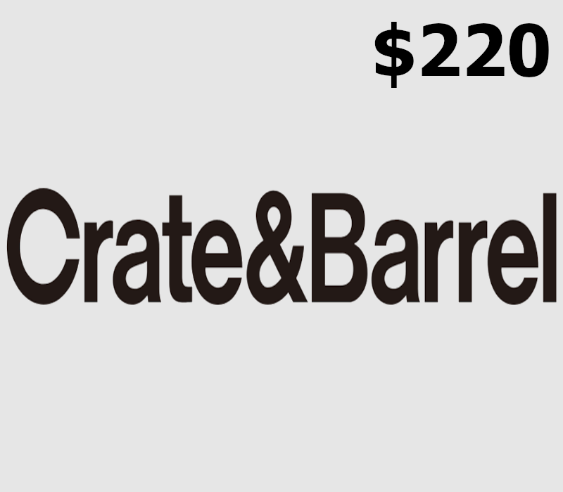 Crate and Barrel USD 220 Gift Card US